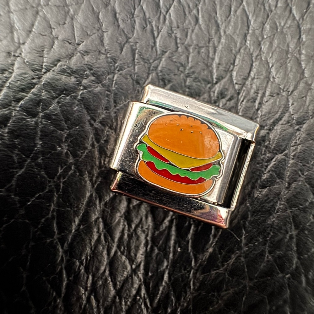 Burger Italian Charm Link